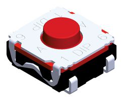 MP000714 - Tactile Switch, Top Actuated, Surface Mount, Round Button, 200 gf, 50mA at 32VDC - MULTICOMP PRO