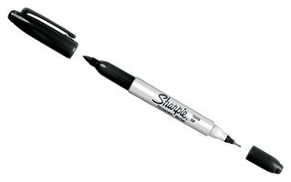 1985877 - Pen, Permanent Marker, Black, Fine Tip, Ultra Fine Tip - SHARPIE
