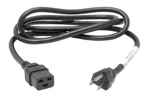 GW-151720 - Mains Power Cord, Mains Plug, USA to IEC 60320 C19, 2 m, 15 A, 125 V, Black - MULTICOMP PRO