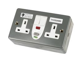RCD08MPVN - Switch, Passive, 2 Gang, 230 V, 13 A, 30 mA, 40 ms, UK, Valiance+ - TIMEGUARD
