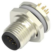 T4140012121-000 - Sensor Connector, M12, Male, 12 Positions, PCB Pin, Straight Panel Mount - TE CONNECTIVITY