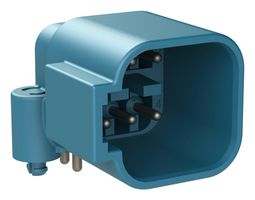 ATF13-6P2-BM03BLU - Automotive Connector, Board Lock AT Series, Right Angle Receptacle, 6 Contacts, PCB Pin - AMPHENOL SINE/TUCHEL