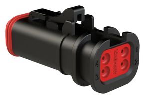 AT06-4S-OMBLK - Automotive Connector Housing, AT, Plug, 4 Ways - AMPHENOL SINE/TUCHEL