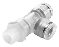 NPQP-LQ-R14-Q10-FD-P10 - Pneumatic Fitting, Push-In L-Fitting, R1/4, 10 bar, 10 mm, PP (Polypropylene), NPQP - FESTO
