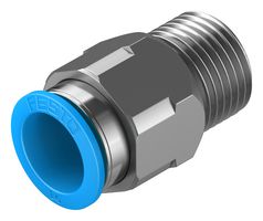 QS-1/2-16 - Pneumatic Fitting, Push-In Fitting, R1/2, 14 bar, 16 mm, Brass, QS - FESTO