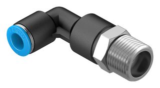 QSLL-3/8-8 - Pneumatic Fitting, Push-In L-Fitting, R3/8, 14 bar, 8 mm, PBT (Polybutylene Terephthalate), QSLL - FESTO