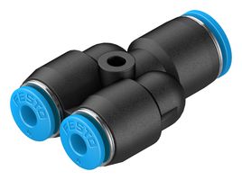 153153 - Pneumatic Fitting, Push-In Y-Fitting, 14 bar, 6 mm, PBT (Polybutylene Terephthalate), QSY - FESTO