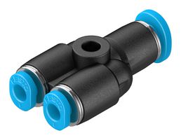 153373 - Pneumatic Fitting, Push-In Y-Fitting, 14 bar, 4 mm, PBT (Polybutylene Terephthalate), QSMY - FESTO