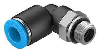 QSL-G1/8-8 - Pneumatic Fitting, Push-In L-Fitting, G1/8, 14 bar, 8 mm, PBT (Polybutylene Terephthalate), QSL - FESTO
