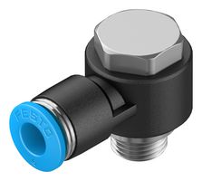 QSLV-G1/8-6 - Pneumatic Fitting, Push-In L-Fitting, G1/8, 14 bar, 6 mm, PBT (Polybutylene Terephthalate), QSLV - FESTO