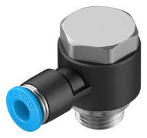 QSLV-G1/4-6 - Pneumatic Fitting, Push-In L-Fitting, G1/4, 14 bar, 6 mm, PBT (Polybutylene Terephthalate), QSLV - FESTO