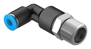 QSLL-3/8-6 - Pneumatic Fitting, Push-In L-Fitting, R3/8, 14 bar, 6 mm, PBT (Polybutylene Terephthalate), QSLL - FESTO