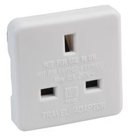 1518C WHT TWIN - Mains Adapter, UK, US, 10 A, White, Plastic Body, 250 V - PRO ELEC