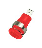 MP770560 - Banana Test Connector, 4mm, Jack, Panel Mount, 32 A, 1 kV, Nickel Plated Contacts, Red - MULTICOMP PRO