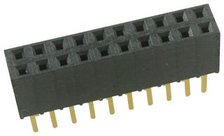 SSQ-120-23-G-D - PCB Receptacle, Board-to-Board, 2.54 mm, 2 Rows, 40 Contacts, Through Hole Mount, SSQ - SAMTEC