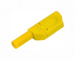 MP770590 - Banana Test Connector, Shrouded, Plug, Cable Mount, 32 A, 600 V, Nickel Plated Contacts, Yellow - MULTICOMP PRO