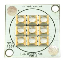 ILO-XO09-S270-SC201. - UV Emitter Module, 9 Chip UVC, 270-290 nm, 20 W, 90° (+/- 45°), Square PCB, M3 Holes - Heatsink - INTELLIGENT LED SOLUTIONS
