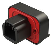 ATP13-2P-BM03BLK - Automotive Connector, Black, BoardLock ATP Series, Right Angle Receptacle, 2 Contacts, PCB Pin - AMPHENOL SINE/TUCHEL