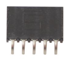 SSQ-105-02-T-S-RA - PCB Receptacle, Board-to-Board, 2.54 mm, 1 Rows, 5 Contacts, Through Hole Mount Right Angle, SSQ - SAMTEC