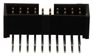 TSS-110-04-L-D-RA - Pin Header, Boxed, Board-to-Board, 2.54 mm, 2 Rows, 20 Contacts, Through Hole Right Angle - SAMTEC