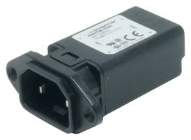 FN9274B-6-05 - IEC Power Connector, IEC C18 Inlet, 6 A, 250 VAC, Quick Connect, Flange Mount, FN9274 - SCHAFFNER