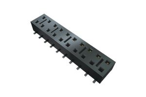 HLE-105-02-F-DV-BE - PCB Receptacle, Board-to-Board, 2.54 mm, 2 Rows, 10 Contacts, Surface Mount, HLE - SAMTEC