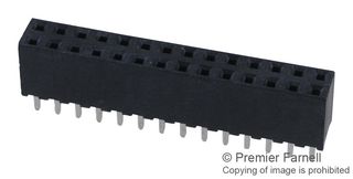 SQT-109-01-L-D - PCB Receptacle, Board-to-Board, Wire-to-Board, 2 mm, 2 Rows, 18 Contacts, Through Hole Mount - SAMTEC
