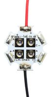 ILH-IN04-94SL-SC211-WIR200. - IR LED Module, 4 Chip, 940 nm, 4.92 W/Sr, Star PCB/M3 Hole, 12.8 to 14.4 V, 200 mm Red & Black - INTELLIGENT LED SOLUTIONS