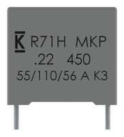 R71XF322050H0K - General Purpose Film Capacitor, Metallized PP, Radial Box - 2 Pin, 0.22 µF, ± 10%, 160 V, 450 V - KEMET