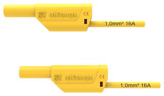 DI VSFK 8500 / 1 / 50 / GE - Test Patch Lead, Banana , 4mm Stackable Banana Plug, Shrouded, 4mm Stackable Banana Plug, Shrouded - SCHUTZINGER