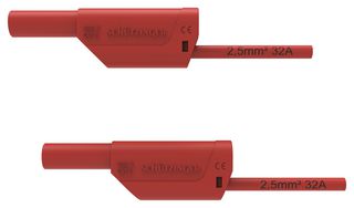 DI VSFK 8500 / 2.5 / 50 / RT - Test Patch Lead, Banana , 4mm Stackable Banana Plug, Shrouded, 4mm Stackable Banana Plug, Shrouded - SCHUTZINGER