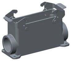 T1470242232-000 - Heavy Duty Connector, Base, Bulkhead Mount, Side Entry, Aluminium Alloy Body, 2 Lever, H24B - TE CONNECTIVITY