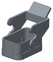 T1509081100-000 - Heavy Duty Connector, Base, Bulkhead Mount, Nylon 6.6 (Polyamide 6.6) Body, 1 Lever - TE CONNECTIVITY