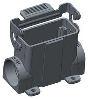 T1619101220-000 - Heavy Duty Connector, Base, Bulkhead Mount, Side Entry, Aluminium Alloy Body, 1 Lever - TE CONNECTIVITY