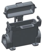 T1629161220-000 - Heavy Duty Connector, Base, Bulkhead Mount, Side Entry, Aluminium Alloy Body, 1 Lever - TE CONNECTIVITY