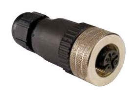 M12-S-F-FM - Sensor Connector, M12, Female, 4 Positions, Solder Socket, Straight Cable Mount - OMEGA
