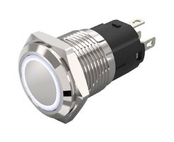 82-4151.1154 - Vandal Resistant Switch, 82 Series, 16 mm, SPDT, Momentary, Round Flat Flush, Natural - EAO