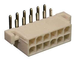 39-29-1127 - Pin Header, Power, Wire-to-Board, 4.2 mm, 2 Rows, 12 Contacts, Through Hole Right Angle - MOLEX