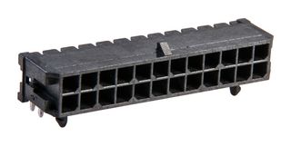 43045-2402 - Pin Header, Wire-to-Board, 3 mm, 2 Rows, 24 Contacts, Through Hole Right Angle - MOLEX