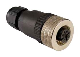 M12.5-S-M-FM - Sensor Connector, M12, Female, 5 Positions, Screw Socket, Straight Cable Mount, Layer N - OMEGA