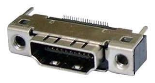 10078837-001LF - HDMI Connector, 19 Contacts, Receptacle, PCB Mount, Surface Mount Vertical, Gold Plated Contacts - AMPHENOL COMMUNICATIONS SOLUTIONS