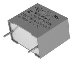 R41BI210050T0K - Safety Capacitor, Metallized PP, Radial Box - 2 Pin, 10000 pF, ± 10%, X1 / Y2, Through Hole - KEMET
