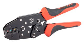T3682A - Crimp Tool, Ratchet, Insulated Terminals, 0.5mm - 6mm² Butt & Parallel Splicers - CK TOOLS