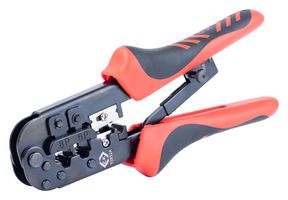 T3852A - Crimp Tool, Ratchet, RJ11, RJ12, RJ45 Modular Plugs - CK TOOLS