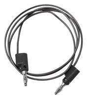 BU-2020-A-12-0 - Banana Test Lead, 4mm Stackable Banana Plug, 4mm Stackable Banana Plug, 12 ", 304.8 mm, Black - MUELLER ELECTRIC