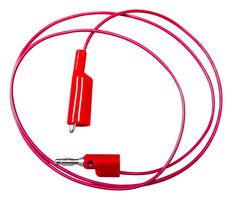 BU-2030-A-24-2 - Alligator Clip to Banana Plug Test Lead, Alligator Clip, 4mm Stackable Banana Plug, 24 " - MUELLER ELECTRIC