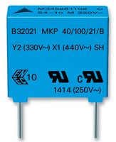 B32024A3824M000 - Safety Capacitor, Metallized PP, Radial Box - 2 Pin, 0.82 µF, ± 20%, Y2, Through Hole - EPCOS