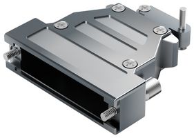D37000GE0/AA - D Sub Backshell, D Series, DC, 180°, Zinc Body - POSITRONIC