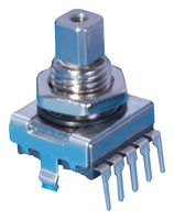 E33-VT6C2-M45T - Rotary Encoder, Mechanical, Incremental, 16 PPR, 32 Detents, Vertical, With Push Switch - ELMA