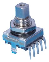 E33-VT622-M45T - Rotary Encoder, Mechanical, Incremental, 8 PPR, 16 Detents, Vertical, With Push Switch - ELMA